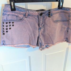 SALE🎆Studded dusty-pink denim shorts